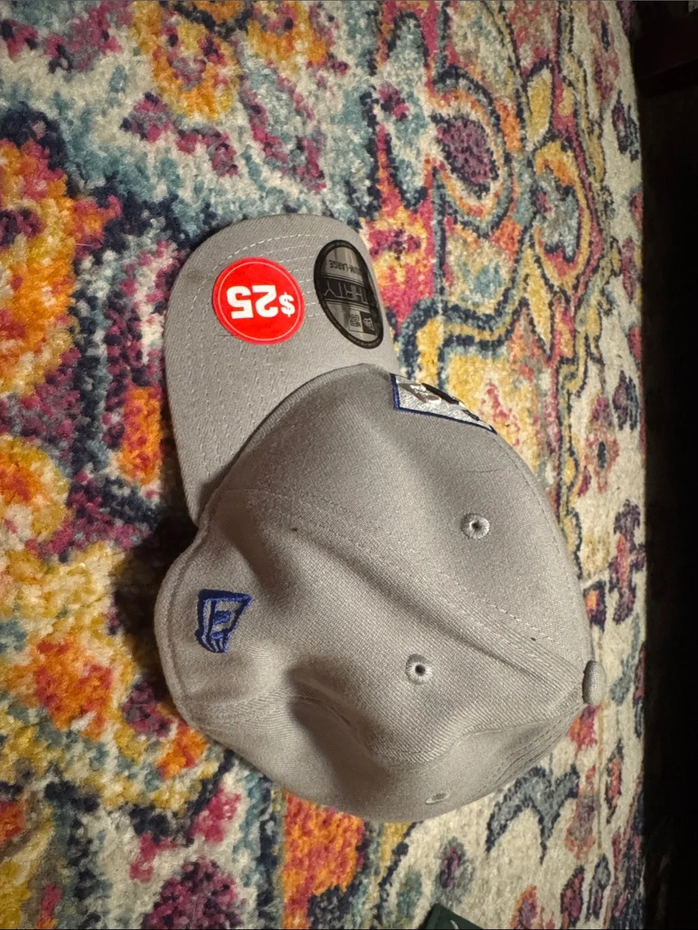 New Era Gray Diamond 313 Baseball Cap with Navy Accent